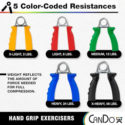 CanDo Ergonomic Hand Grip - color: Black, size: X-Heavy - 48 lb