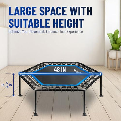 Yes4All Rebounder Trampoline for Adults, 48-Inch, 350 LBS Stable & Silent Exercise Trampoline for Rebounding, Jumping Cardio