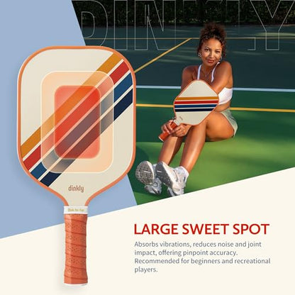 Pickleball Paddles Set of 2/4- USAPA Approved Graphite/Fiberglass Pickleball Racket, 2 Pickleball Rackets, 4 Balls and 1 Portable Carry Bag, Aesthetic Pickle Ball Set for Men Women Beginners - color: 2 Retro Twill | Khaki | Graphite