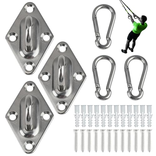 Wall Mount for Resistance Bands, Workout Anchors Wall Resistance with Hook for Fitness Bands, Space Saving Workout Equipment for Home Gym Weight Straps Suspension Training Exercise - style: 3 Pack