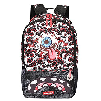 Graffiti Backpack for School, 20L Casual Daypack, Designer Laptop Backpack for 15.6 Inch Laptop - color: Multicolor