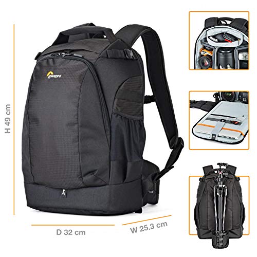 Lowepro LP37129, Flipside 400 AW II Camera Backpack, Camera Accessories, for DSLR, CSC, Mirrorless, 15 Inch Laptop, Tablet, Additional Lenses, Black - size: BP 400 AW II