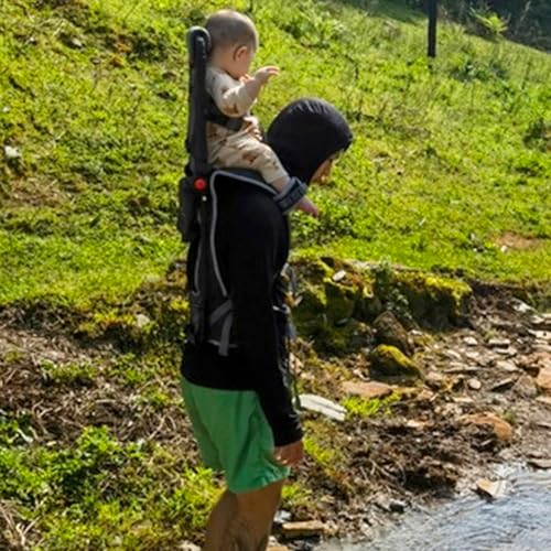WIPHA Hiking Backpack Carrier, Lightweight Toddler Shoulder Carrier with Sun Shade, Saddle Toddler Backpack for Kids 6 Months to 2 Years Old - color: Antelope-I-Black