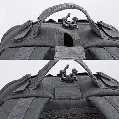 REEBOW GEAR Tactical Backpack for Men Military Tactical Bag Pack Army Molle Survival Bags Backpacks - color: Gray