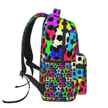 Soccer Laptop Backpack Cool Travel Hiking Backpack Mens Backpack Sport Casual Daypack Bag - color: Soccer 02