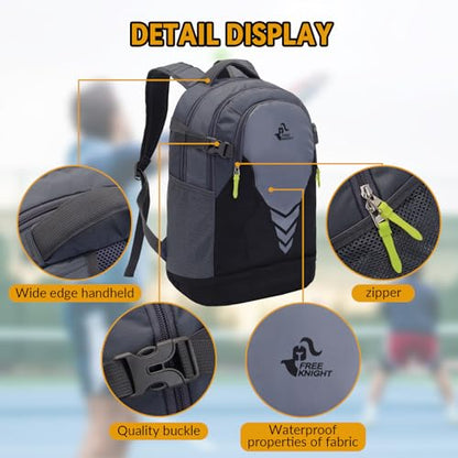 Bseash 35L Basketball Backpack, Large Sports Bag with Separate Ball compartment, for Basketball Soccer Volleyball Hiking Travel - color: Light Blue