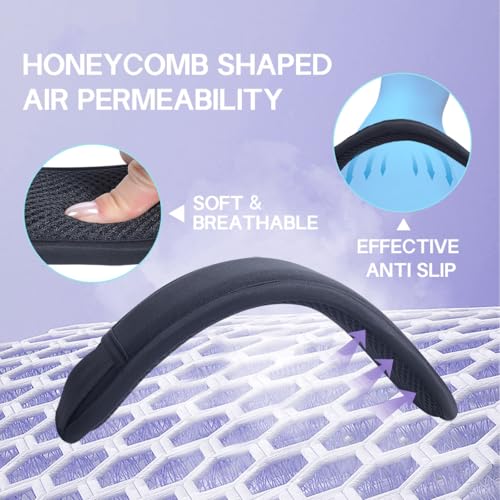 60 Inch Shoulder Strap with Removable Ultra-Thick Pad，Adjustable Buckles and Metal Hooks - color: Black