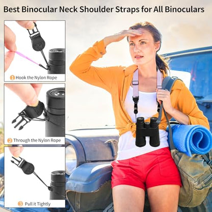 FIEIL Universal Shoulder Strap, Neoprene Padded Bag Strap with Double Adjustable Buckles, Comfortable Neck Lanyard for Camera, Cellphone Tablet,iPad, Laptop, Binocular, Luggage Bag(Purple) - color: Purple
