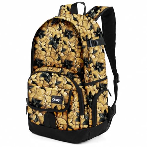 rickyh style School Backpack Travel Bag for Men & Women Lightweight College Back Pack with Laptop Compartmen - color: 04hhua