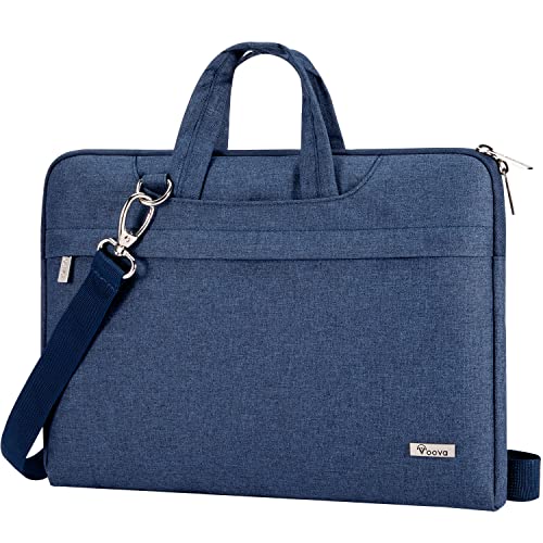 Voova Laptop Bag 13 14 Inch, Waterproof Computer Sleeve Carrying Case with Shoulder Straps & Handle Compatible with Macbook Air 13 M2/M3/M4, MacBook Pro 13/14, HP Dell Lenovo Chromebook 14, Blue - color: Blue, size: 13-14 Inch(35 x 24 x 2.5 cm)