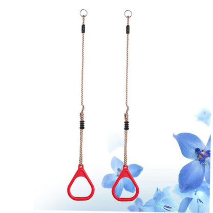 Outanaya Gymnastics Rings for Boys and Girls Plastic Exercise Rings Bodyweight Training Fitness Straps Outdoor Playset Accessories Random Color