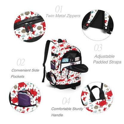 rickyh style School Backpack Travel Bag for Men & Women Lightweight College Back Pack with Laptop Compartmen - color: 01pxie