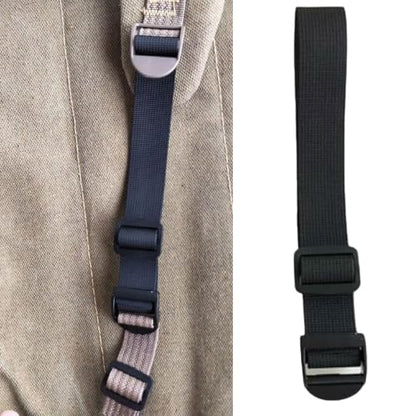 4 Pack Backpack Straps Extender with Adjustable Buckles | Polypropylene, adjustable buckles. Extends straps for bags, fanny packs, travel. Durable, easy to use. 4 pack.