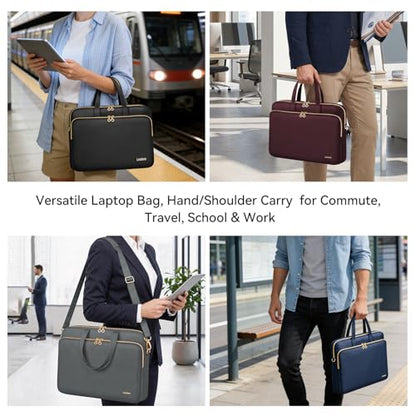 Laptop Bag Case for Women Men Messenger Briefcase Bag, 17 17.3 Inch - color: Heather Grey, size: 17.3 inch