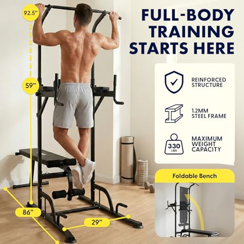 SQUATZ Fitness Board and Pull-Up Dip Station