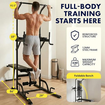 SQUATZ Fitness Board and Pull-Up Dip Station