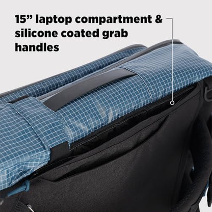 Topo Designs Global Travel Bag 30-40 Liter - Carry-on Compliant Versatile Pack, 3 Carry Options, External Laptop Sleeve (Eco-Friendly, 30L, Apex Pond Blue) - color: Apex Pond Blue, size: 30L