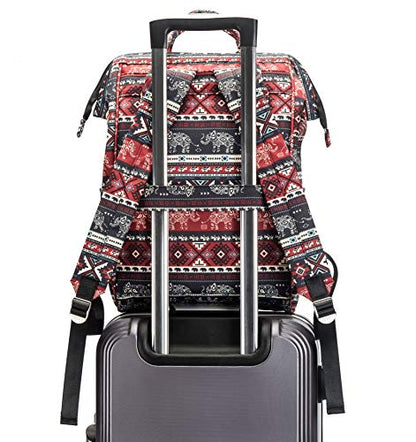 Kinmac Waterproof Laptop Backpack For Laptop Up to 15.6 Inch Men Women Travel Outdoor Backpack (Elephant) - color: Elephant（open Wide）