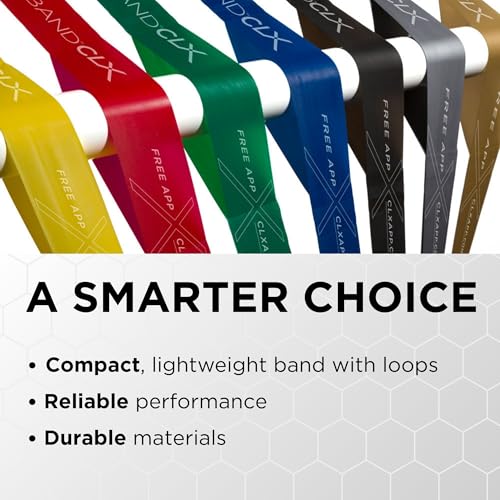 THERABAND CLX Resistance Band with Loops, 5-Foot Band - color: Level 1 / Light - Yellow