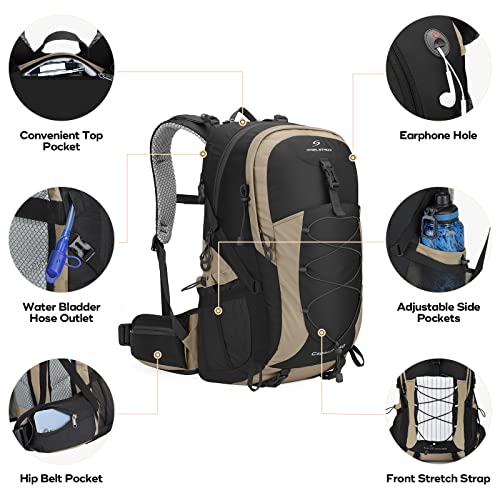Maelstrom Hiking Backpack,Camping Backpack,40L Waterproof Hiking Daypack with Rain Cover,Lightweight Travel Backpack,Khaki - color: 40l Khaki, size: 40l