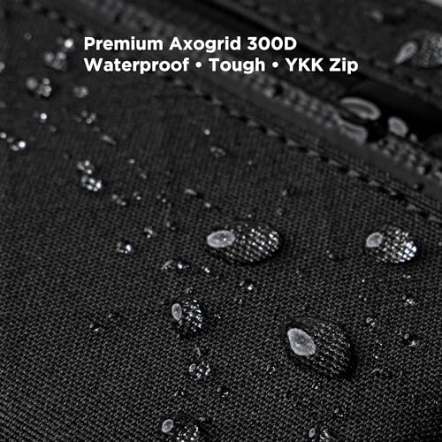 ALPAKA HUB Pouch Pro EDC Organizer - Small Tool Pouch for Electronics, Cables with YKK Zipper, Daily Use and Travel - Axogrid 300D Weatherproof UV Resistant Fabric - color: Black Axogrid 300D