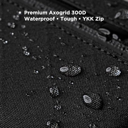 ALPAKA HUB Pouch Pro EDC Organizer - Small Tool Pouch for Electronics, Cables with YKK Zipper, Daily Use and Travel - Axogrid 300D Weatherproof UV Resistant Fabric - color: Black Axogrid 300D