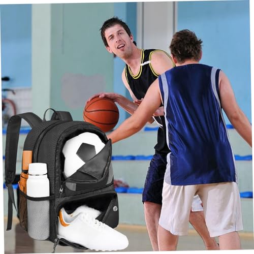 Soccer Backpack 13x17x8 Capacious Soccer Bag with Ball & Shoes Compartment Breathable Multi-Use Volleyball Backpack for Carrying, Basketball, Football..