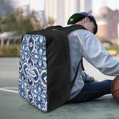 Basketball Backpack With Separate Ball Compartment And Shoes Fit Basketball Volleyball Football - color: Geometric Florals