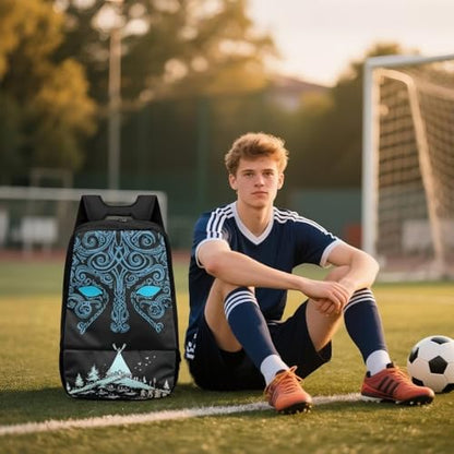 Basketball Backpack With Separate Ball Compartment And Shoes Fit Basketball Volleyball Football - color: Viking style