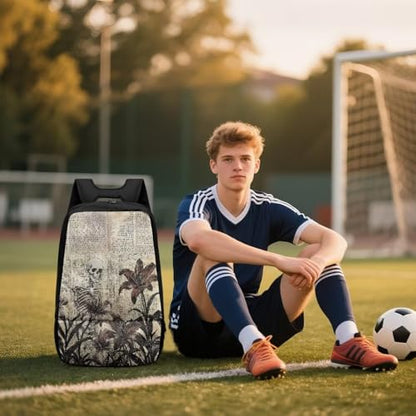 Basketball Backpack With Separate Ball Compartment And Shoes Fit Basketball Volleyball Football - color: Skeleton