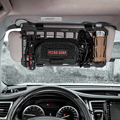 PETAC GEAR Tactical Molle Admin Pouch, Small Organizer Pocket for Tactical Vest/EDC Gun Belt/molle Platform. - color: BK