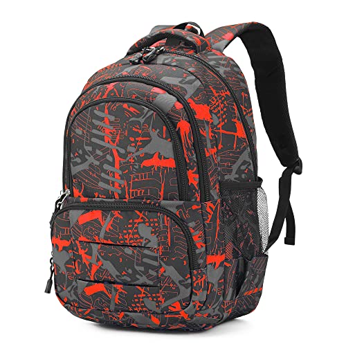 rickyh style Lightweight Elementary Durable Backpack Student Kids Waterproof Backpack - color: 22tuhong