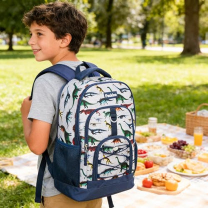 School Backpack for Teen Girls Bookbags, Large Capacity Water Resistant Laptop Bags Elementary High School Women Travel Daypacks - color: Dinosaur