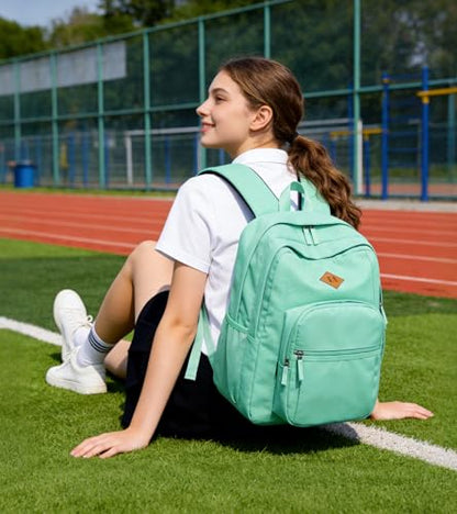 abshoo Classical Basic Womens Travel Backpack For College Men Water Resistant Bookbag (Turquoise) - color: Turquoise, size: 16.5 Inc