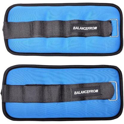 Fitvids Fully Adjustable Ankle Wrist Arm Leg Weights, 1-20LBS, Multiple Options - style: 2 lbs each (4-lb pair), Blue