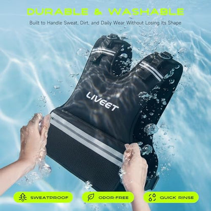 Weighted Vest, 8-14lb/9-15lb/11-20lb/20-32lb Silicone Soft Iron Adjustable Weight Vest for Women Men with 6 Removable Blocks, Shoulder & Waist Adjustable Workout Vest for Training Walking Yoga - size: 20-32lbs
