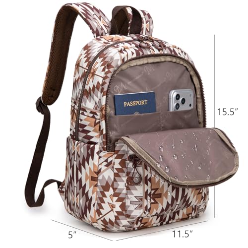Montana West Backpack Purse for Women Western Aztec Backpack Purse Lightweight Casual Daypack for Travel - color: Brown