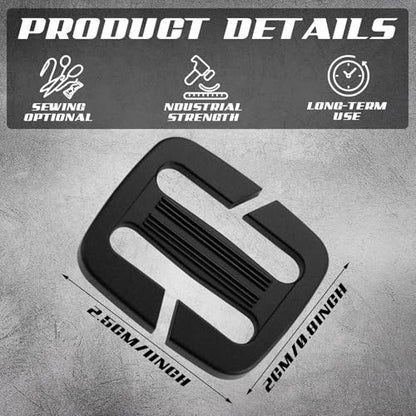 4 Pcs Backpack Strap Clips 1 Inch Detachable Webbing Buckle Nylon Shoulder Strap Holder Backpack Bag - color: Black