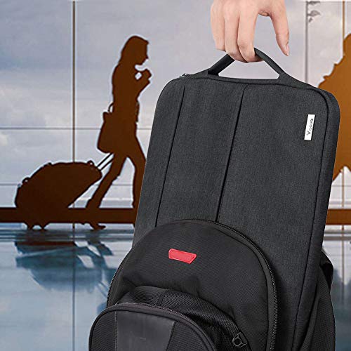 Voova Laptop Sleeve Carrying Case 13 13.6 Inch Compatible with MacBook Air 13 M1/M2/M3/M4, MacBook Pro 13/14, IPad Pro 13, Waterproof Slim Computer Cover Bag, Black - color: Black, size: 12.6-13.6 Inch