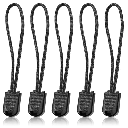 10 Pack Backpack Replacement Zipper Pulls Black - color: Black