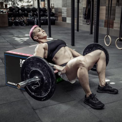 RitFit 3 in 1 Extra Firm Soft Plyo Box Foam Plyometric Box-30”x24”x20”-20"x18"x16" Heavy Duty High Density Foam Jumping Box 3 Sizes with PVC Cover,Platform for Home Gym Fitness, 440lb Weight Capacity - size: MEDIUM-B