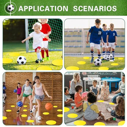 Poly Spot Markers 4.73 inch/10 inch 12 Pcs Non-Slip Rubber Agility Training Markers Floor Dots Flat Field Cones for Football, Soccer, Basketball, School Exercise Drills, Dance Practice - style: 4.73 inch 24 Pcs Orange Red (TPE)