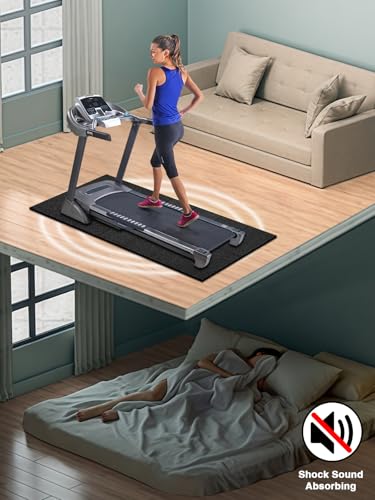 Treadmill Mat 78"x40", WERCHO Foldable Walking Pad Mat for Carpet Hardwood Floors 6mm Heavy-Duty Exercise Equipment Mat for Treadmil Pad,Spin Bike, Elliptical Trainer, Home, Gym - size: 78"L x 40"W x 0.2"Th