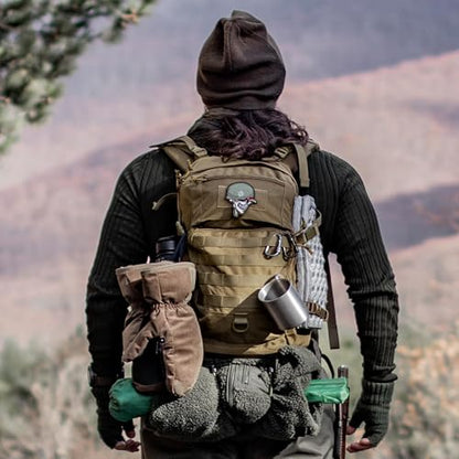 Mardingtop Military Tactical Backpack 25L Molle Hiking Backpack for Backpacking,Cycling and Biking - color: Khaki