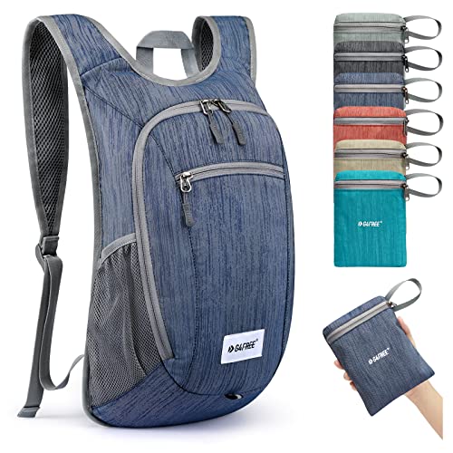 G4Free 10L/15L Hiking Backpack Lightweight Packable Hiking Daypack Small Travel Outdoor Foldable Shoulder Bag - color: Dark Blue, size: 10L