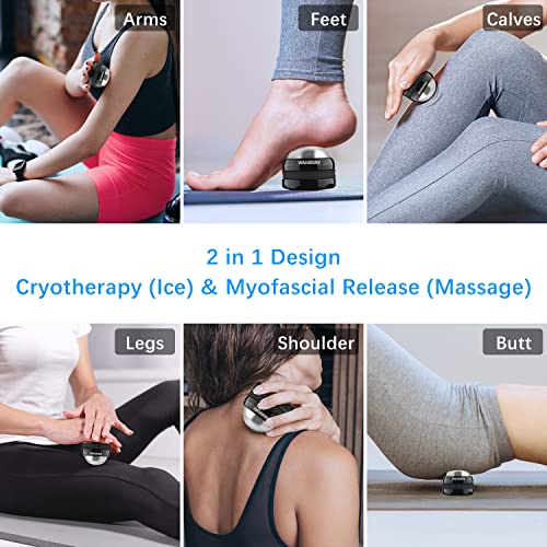Ice Roller Ball, Cryosphere Cold Massage Roller Ball, Hot/Cold Therapy, Myofascial Release, Muscle Recovery, Trigger Point & Deep Tissue Muscle Relief, for Neck, Back, Shoulders, Arms, Legs, Foot etc - style: 1 - Pack - Ice Ball