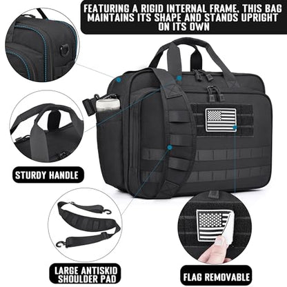 HILOMON Travel Messenger Laptop Bag 17.3 Inch Carry on Large Tactical Briefcase YKK-Zipper Waterproof Computer Bags for Travel Work Business Overnight