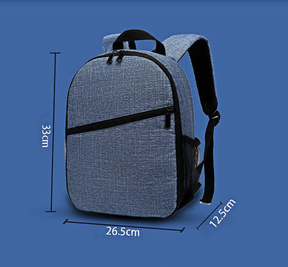 Camera Backpack Waterproof Camera Bag Large Capacity Camera Case For Men Women (Blue) - color: Blue