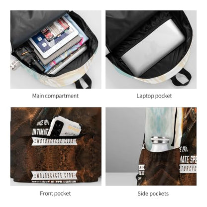 Dirt-Bike Backpack Motocross Motorcycle Vehicle School Bag Lightweight Bookbag Casual Daypack for Girls Boys Kids Women Men Travel Laptop 16 Inch - color: Motocross