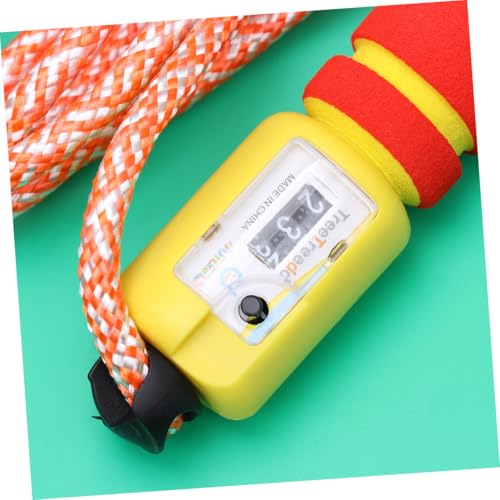 LIOOBO 2pcs Counting Jump Rope for Electronic Cotton Skipping Rope with Digital Counter for Workout and Exercise Games Red-yellow Orange-yellow